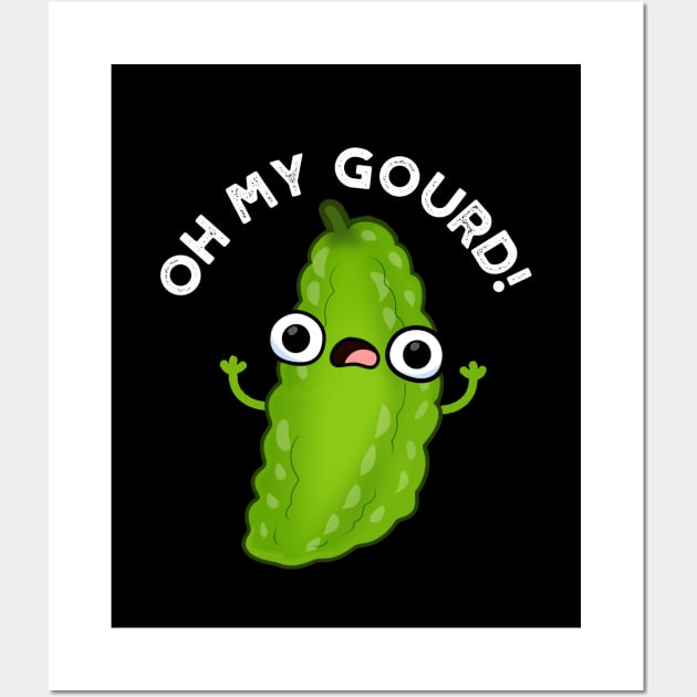 Oh My Gourd Cute Veggie Pun Wall Art by punnybone